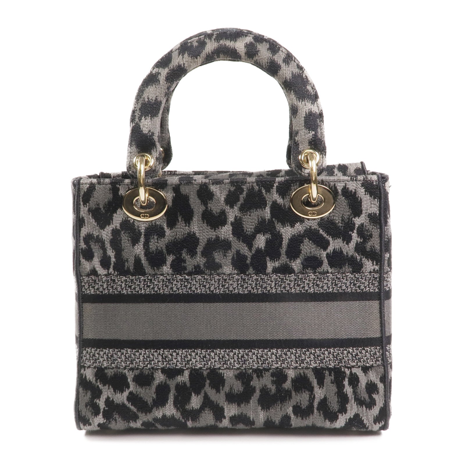 Dior 帆布Lady D-Lite金扣手挽肩背兩用袋