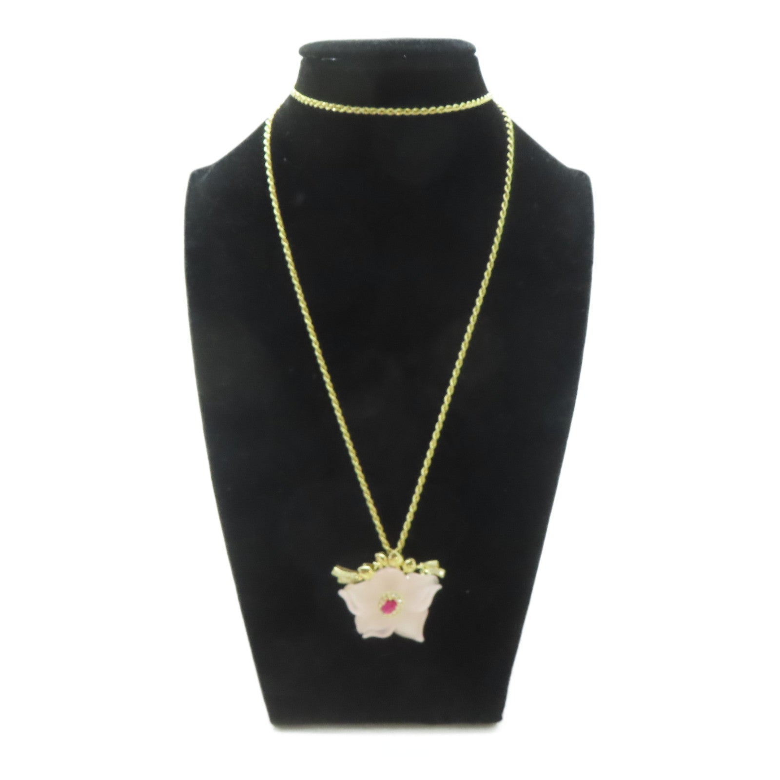JEWELRY 18K黃金Necklace 30.68ct Quartz/0.55ct紅寶石項鍊