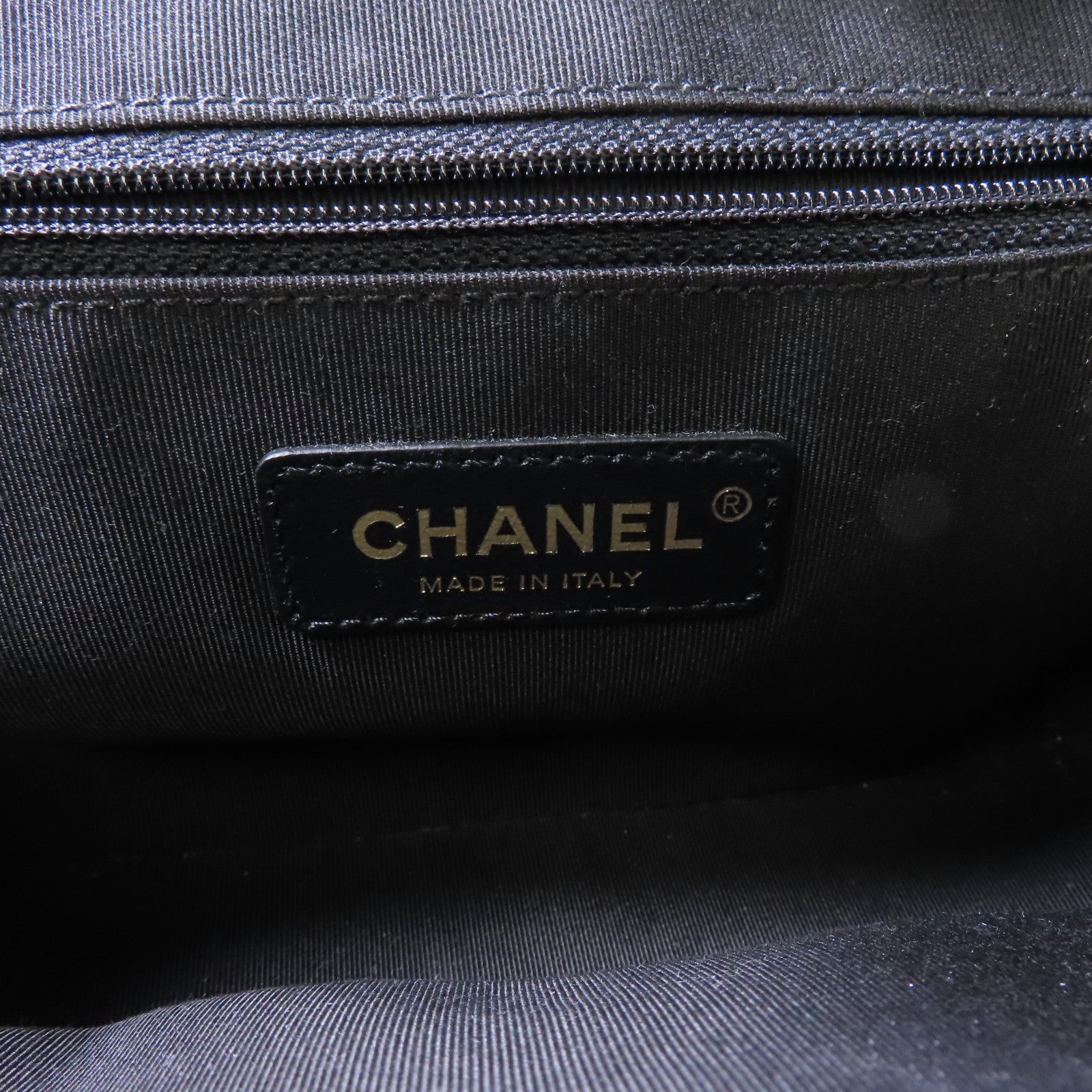 CHANEL 菱格牛皮皮革2way Shoulder Bag金扣鏈帶肩背袋黑色