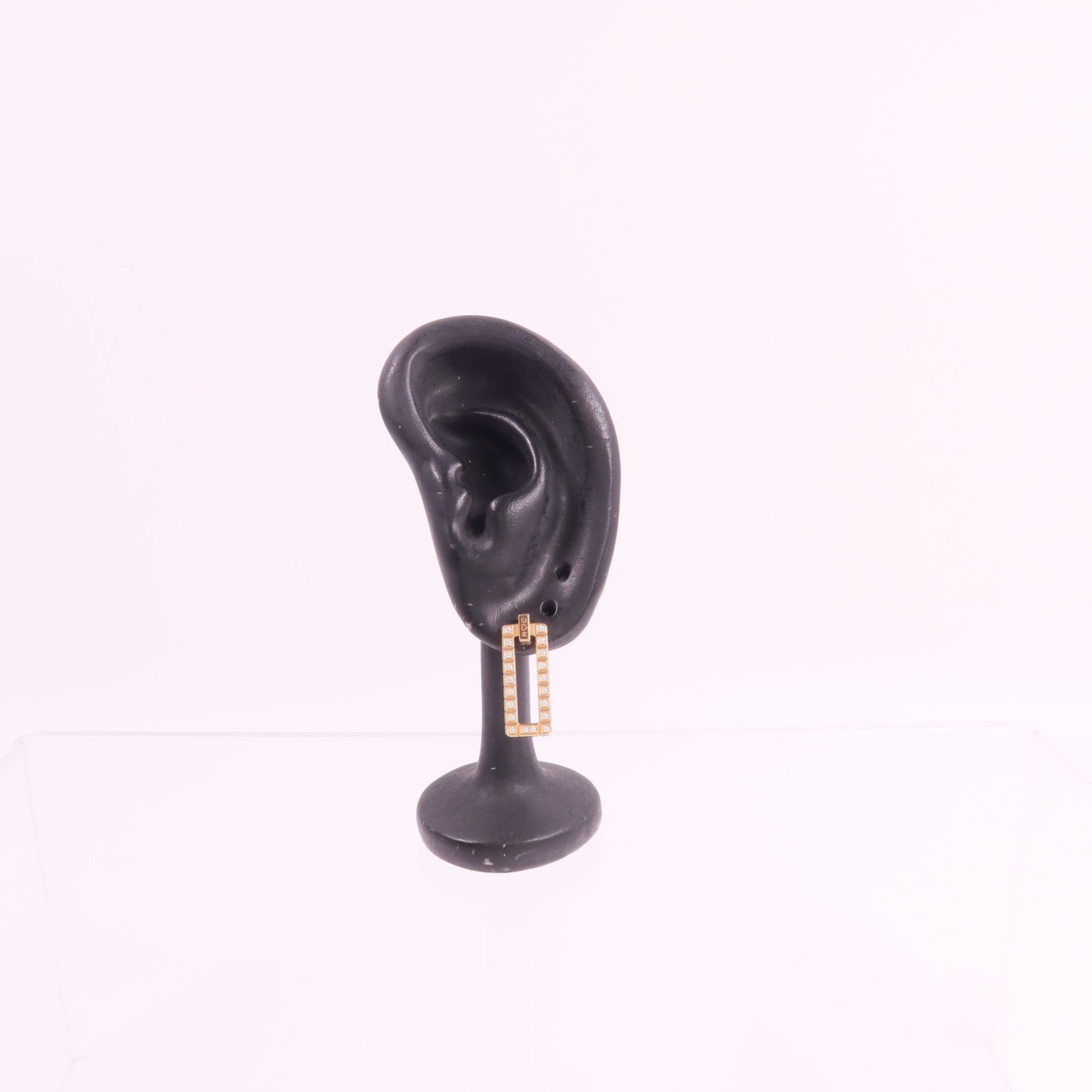 Chopard 【激減優惠】18K玫瑰金/陶瓷Ice Cube Earrings鑽石耳環