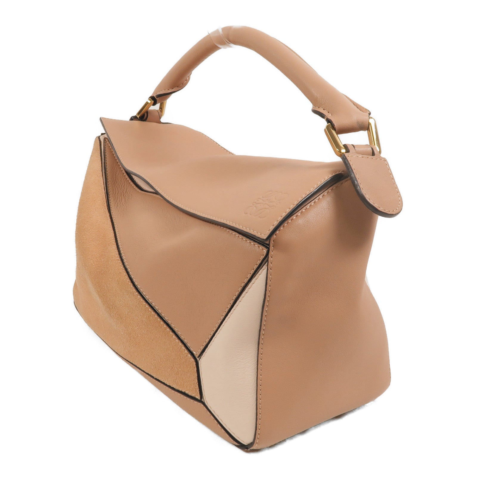 LOEWE 牛皮/麂皮皮革Puzzle Medium手挽肩背兩用袋