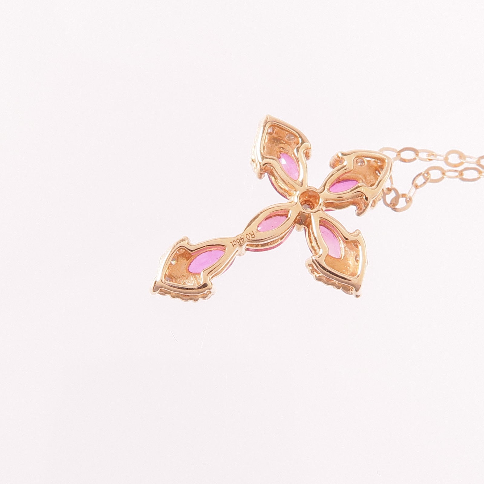 JEWELRY 18K玫瑰金Ruby/Diamond Necklace紅寶石/鑽石項鍊