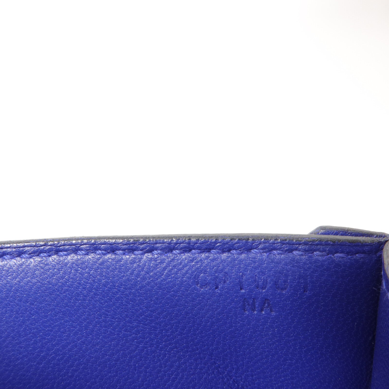 HERMES Chevre皮革Mini Verrou肩背包Bleu Electrique