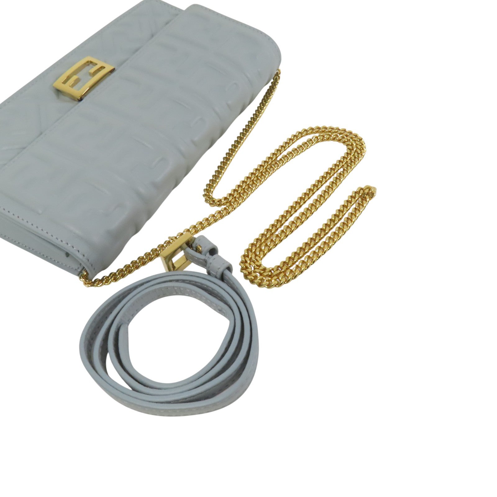 FENDI 牛皮皮革Shoulder Bag金扣肩背袋