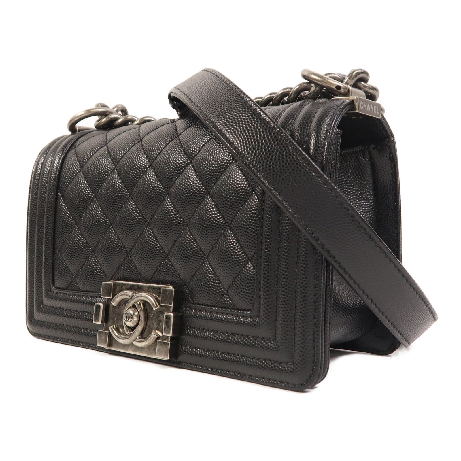 CHANEL 牛皮皮革Boy 20鏈帶肩背袋