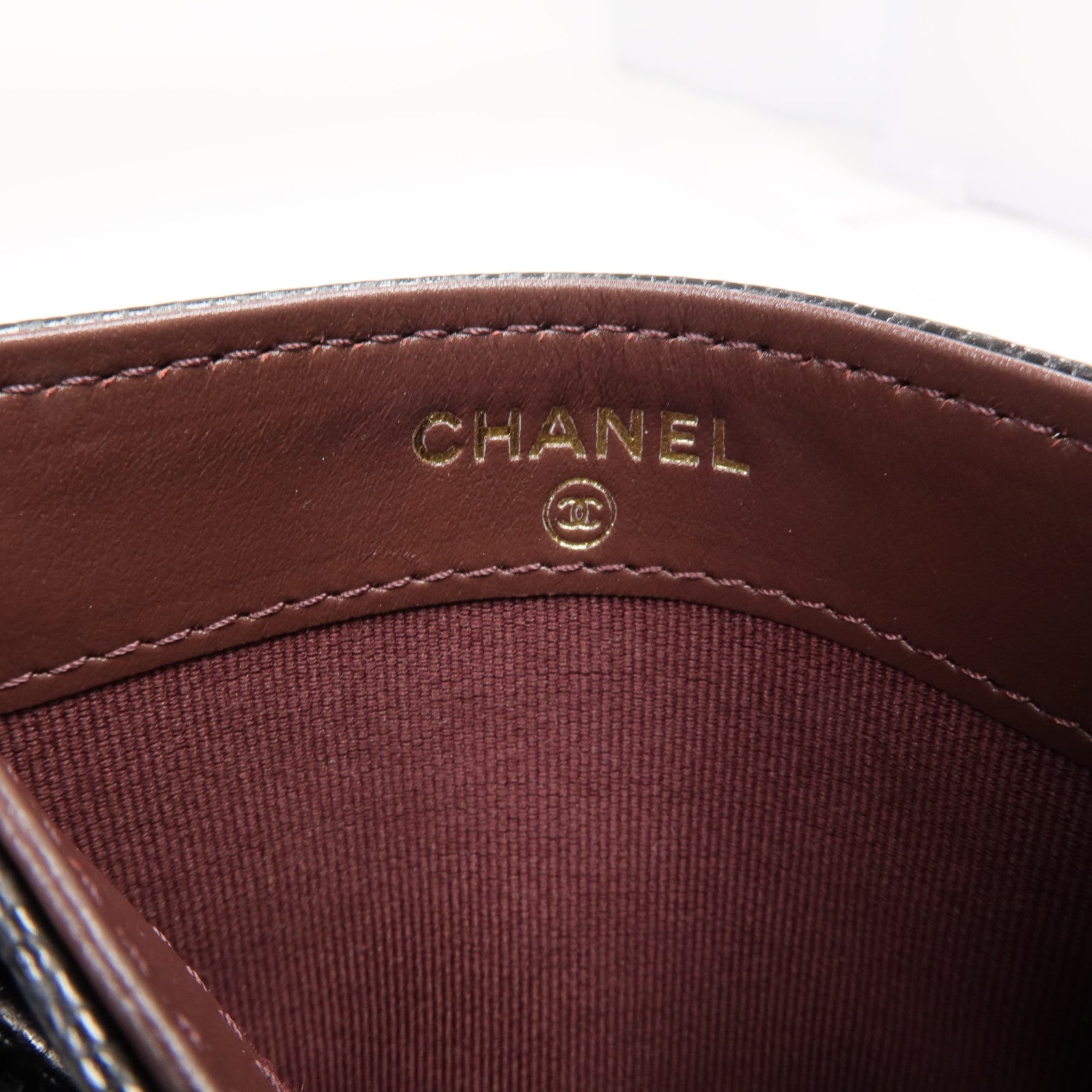 CHANEL 牛皮皮革Card Holder金扣卡片套