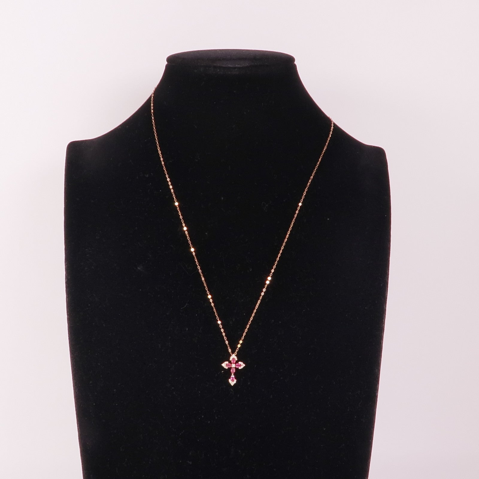 JEWELRY 18K玫瑰金Ruby/Diamond Necklace紅寶石/鑽石項鍊