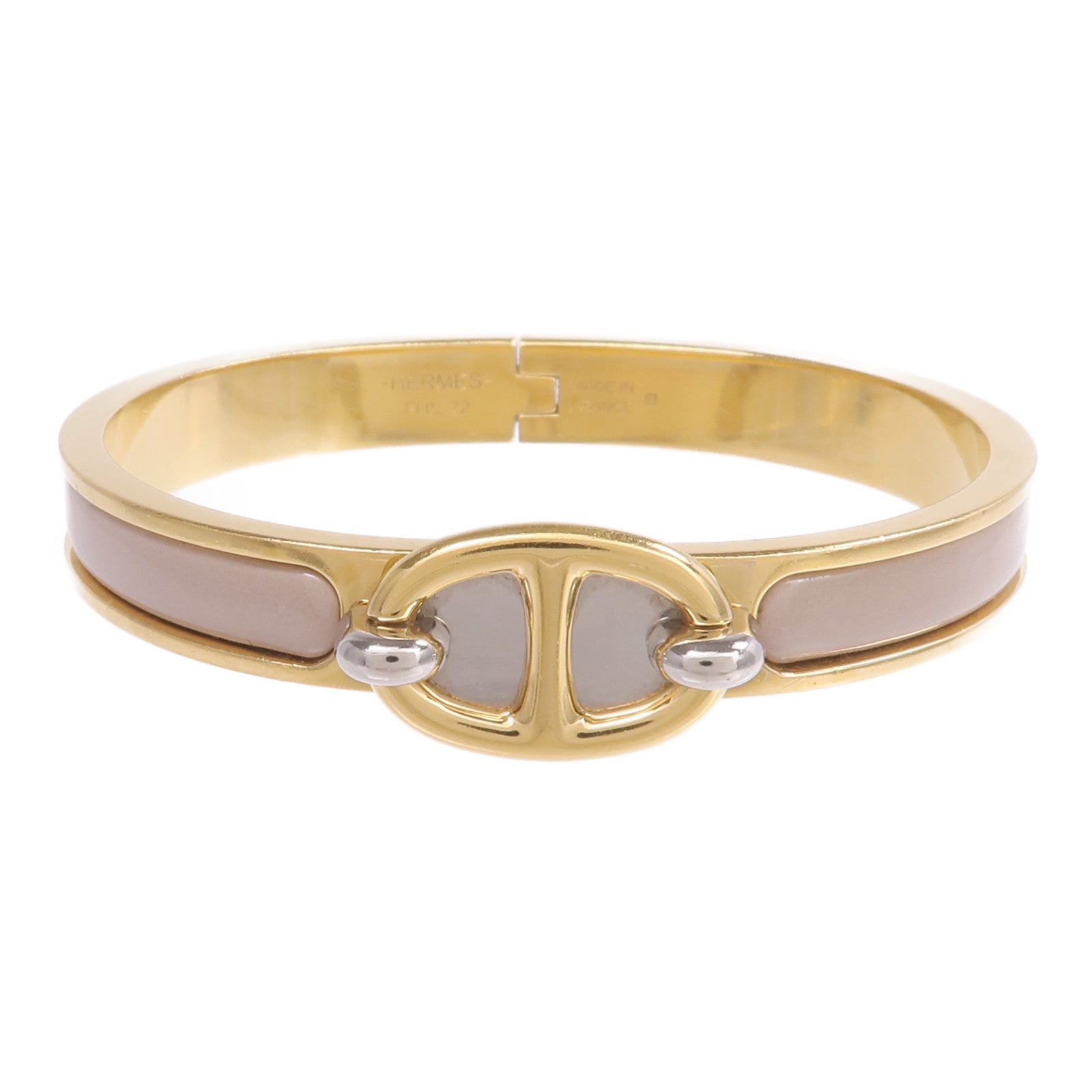 HERMES 金屬/琺瑯Mini Clic Chaine d'Ancre手鐲