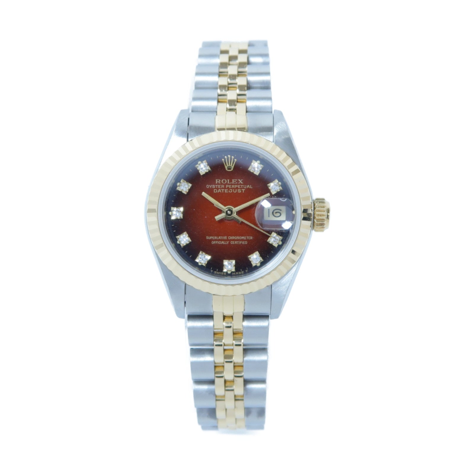 ROLEX Datejust不鏽鋼手錶自動機芯啡色