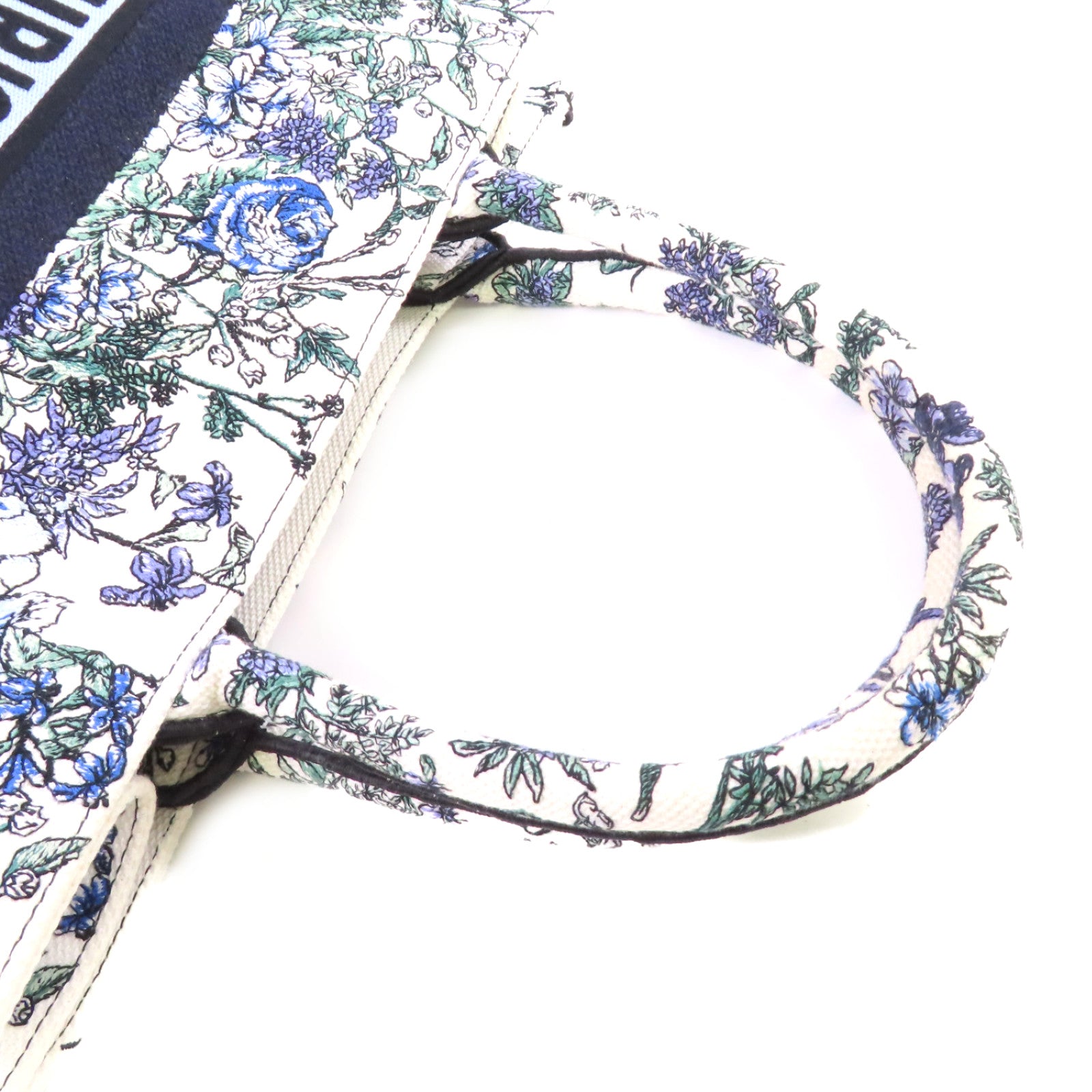 Dior 帆布Medium Dior Book Tote Bag白色/藍色