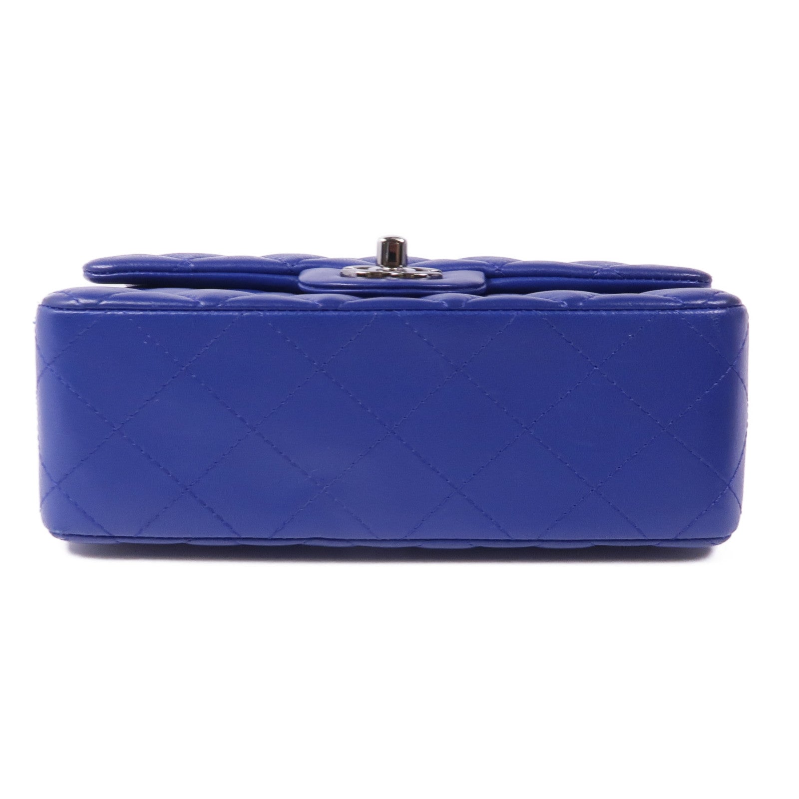 CHANEL 羊皮皮革Mini Classic 20銀扣鏈帶肩背袋