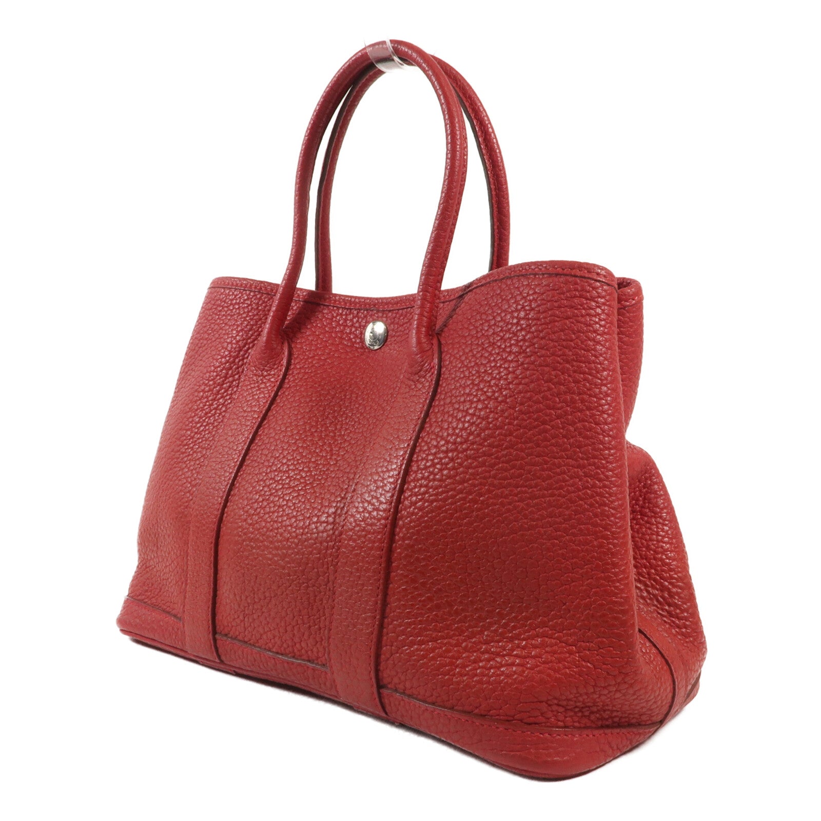 HERMES Negonda皮革Garden Party TPM銀扣手挽袋Bougainvillier