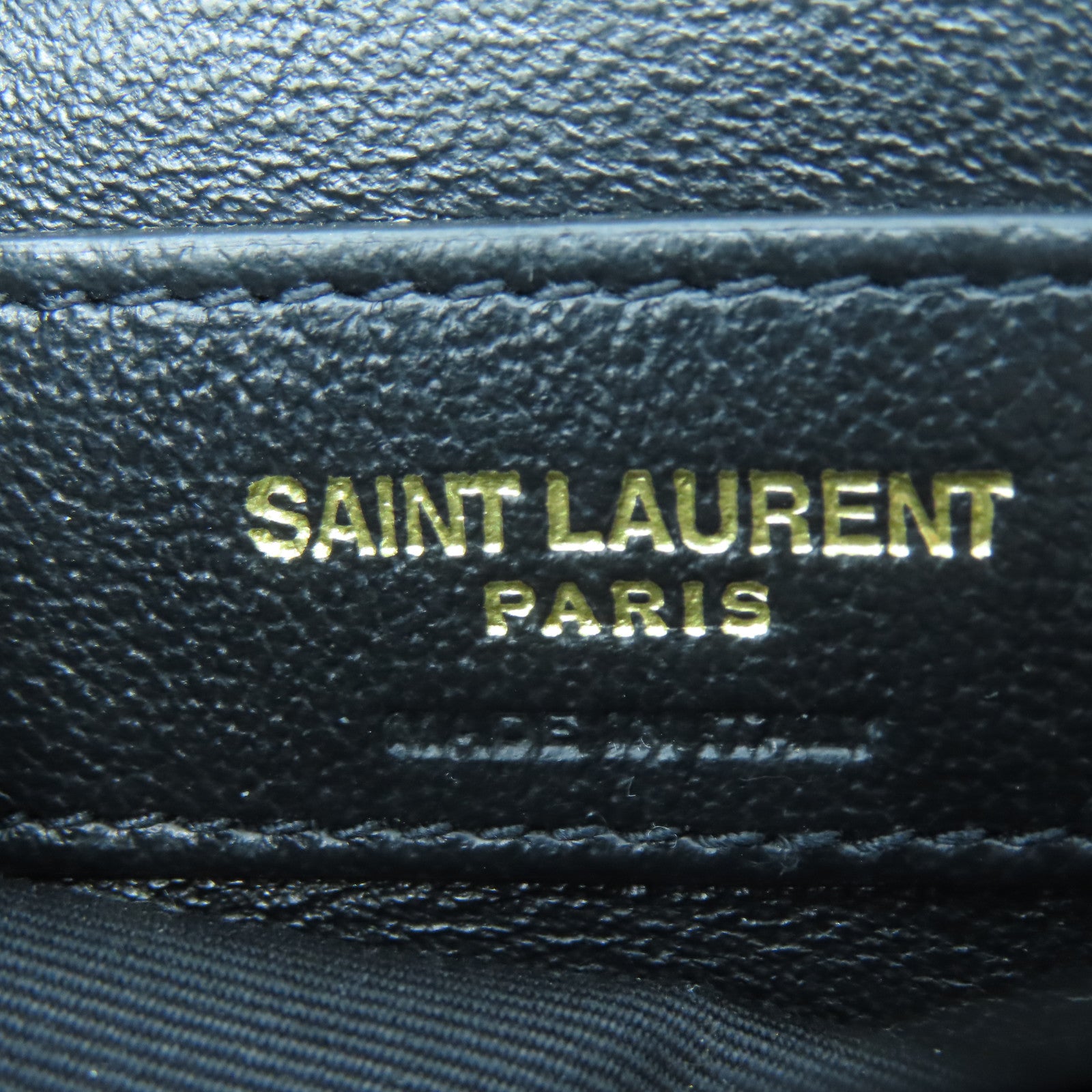 SAINT LAURENT 牛皮皮革Lou Lou金扣鏈帶肩背袋黑色