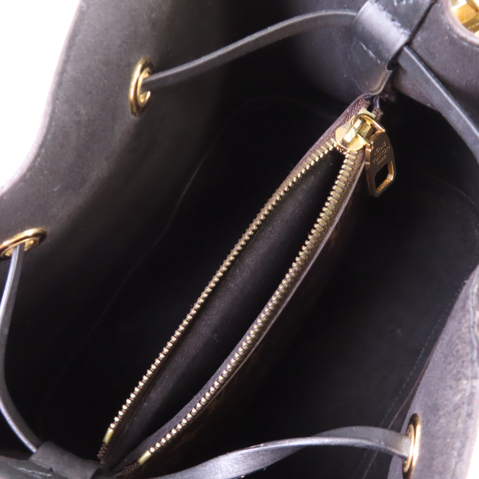 LOUIS VUITTON Monogram Neonoe MM Shoulder Bag金扣肩背袋啡色/黑色