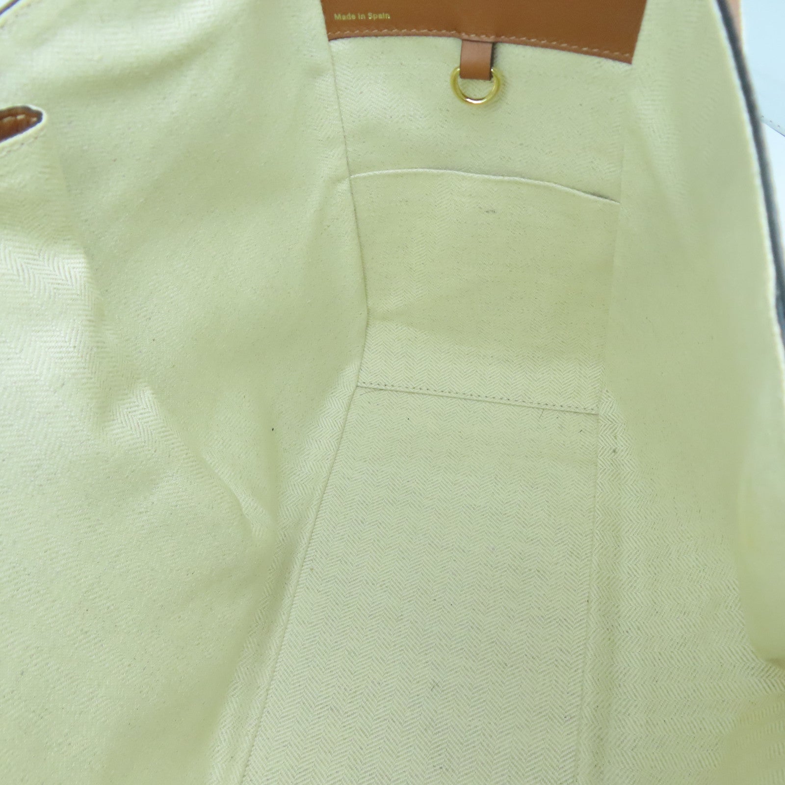LOEWE 【激減優惠】帆布/牛皮皮革Anagram Hammock金扣手挽肩背兩用袋米色/啡色
