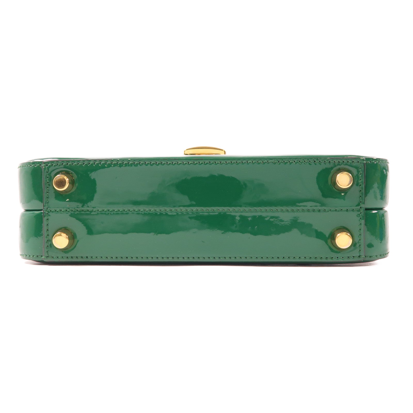 GUCCI 漆皮皮革Sylvie 1969 Bag金扣手挽肩背兩用袋