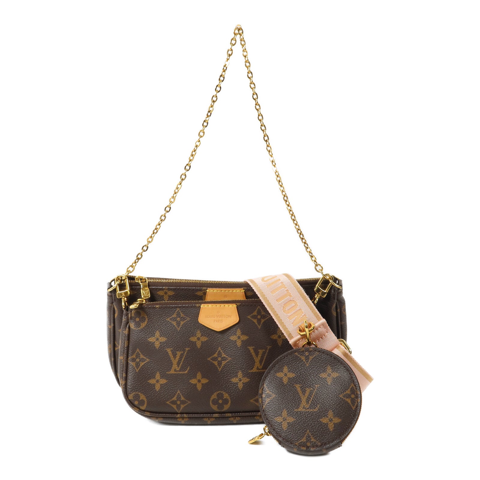 LOUIS VUITTON Monogram Multi Pochette Accessoires鏈帶手挽肩背兩用袋