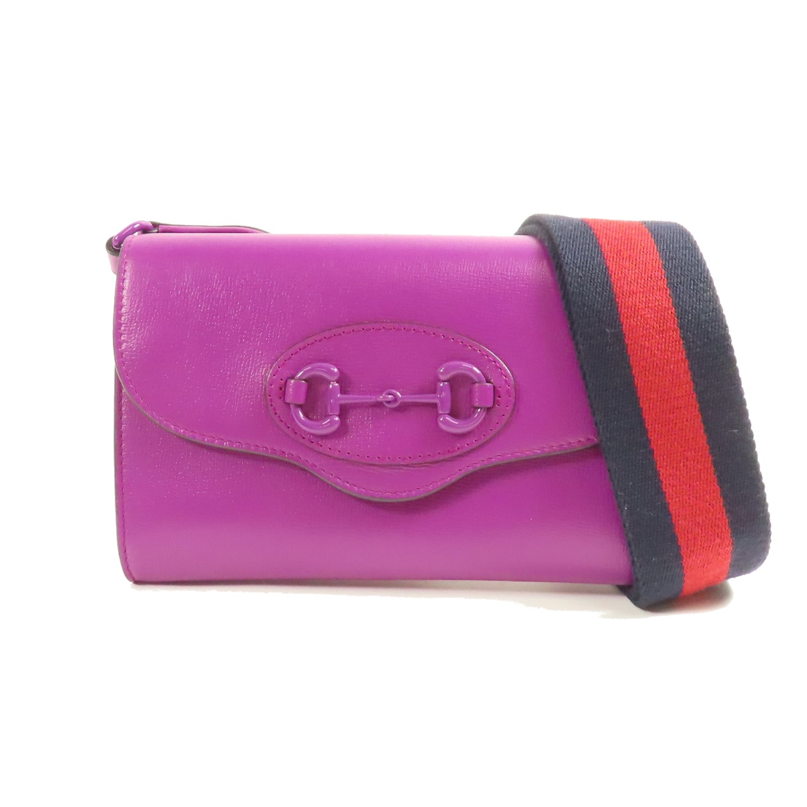 GUCCI 牛皮皮革Horsebit 1955金扣肩背袋