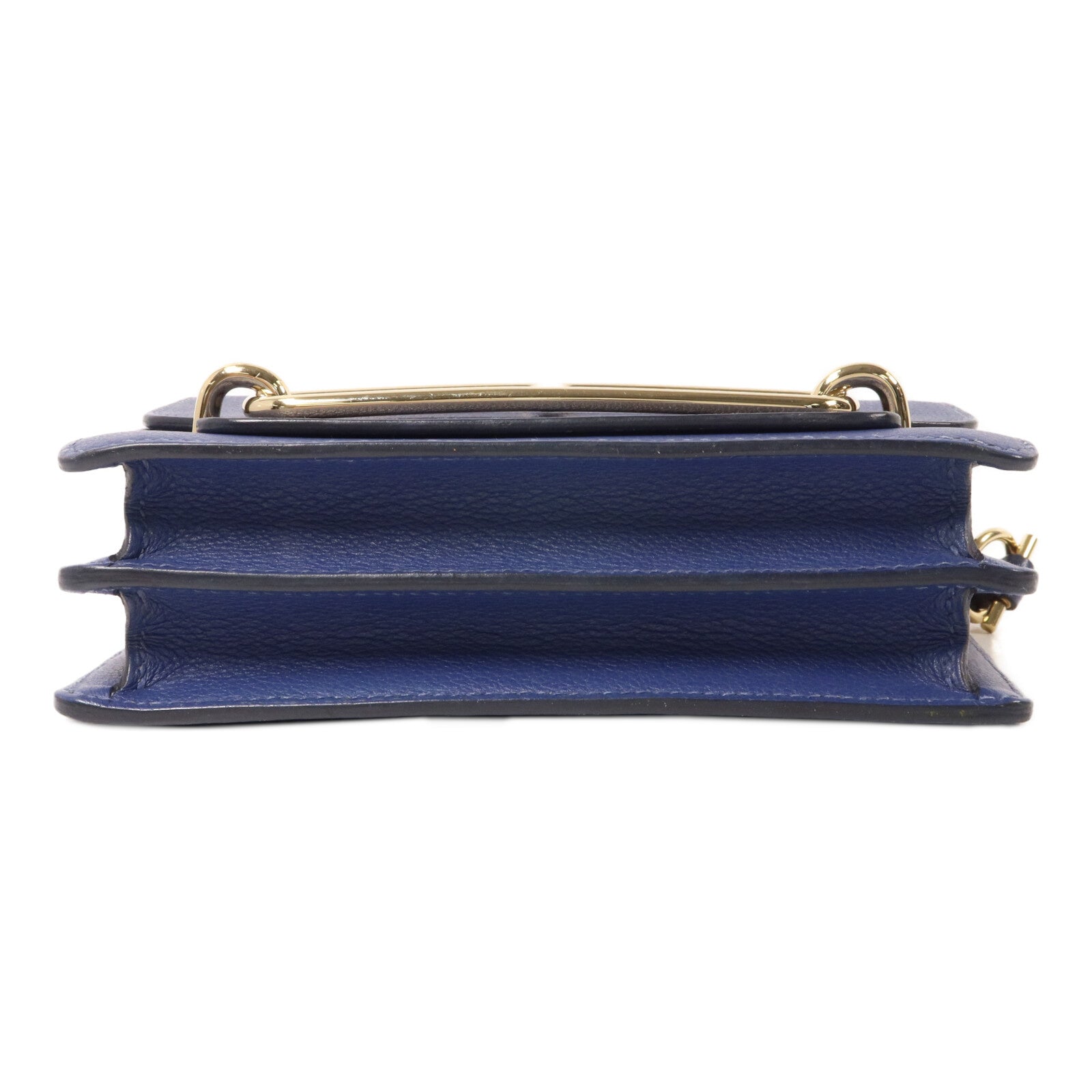 HERMES Evercolor皮革Roulis Mini肩背袋Bleu Brighton