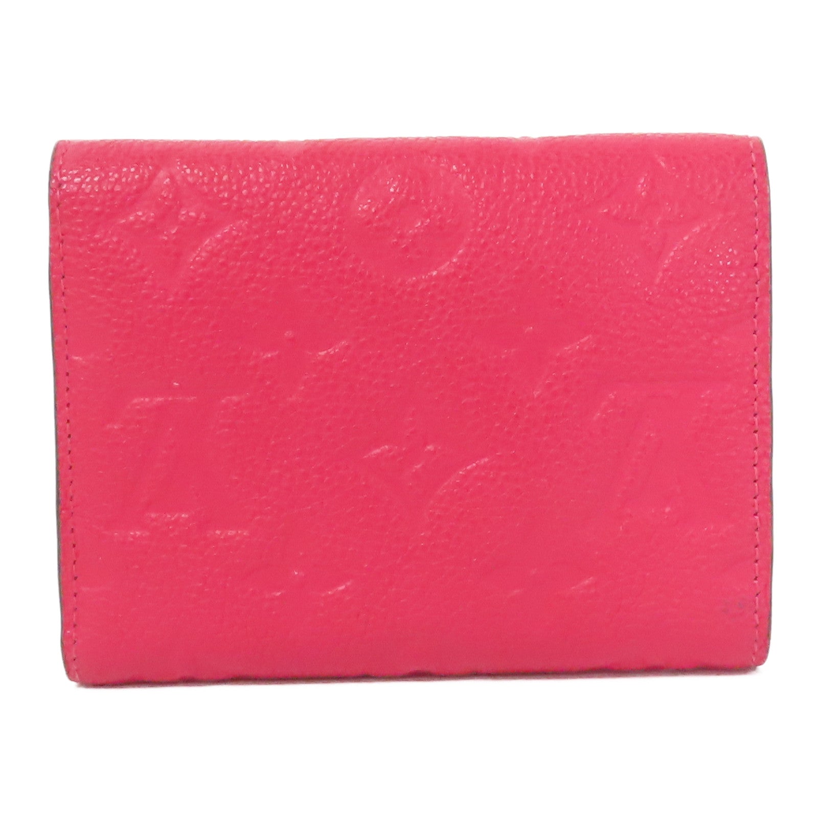LOUIS VUITTON Monogram Empreinte Victorine Wallet金扣錢包桃紅色