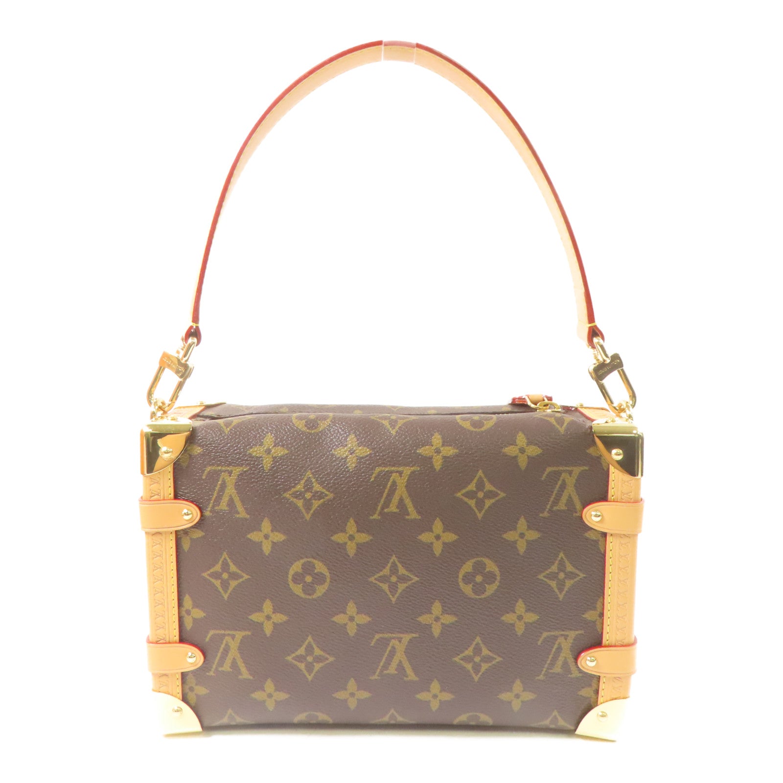 LOUIS VUITTON Monogram Side Trunk MM金扣手挽肩背兩用袋啡色