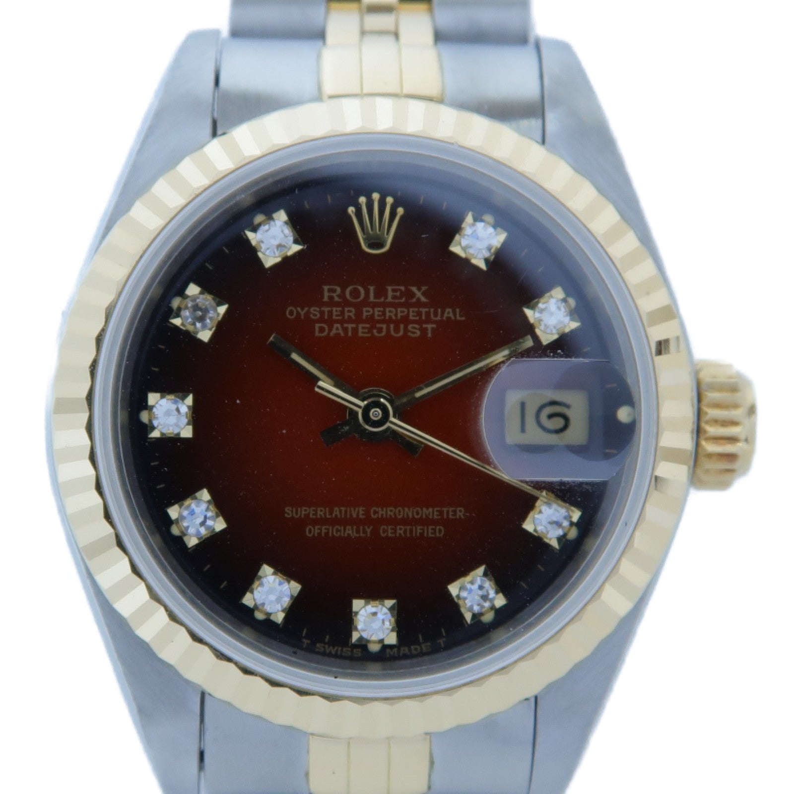 ROLEX Datejust不鏽鋼手錶自動機芯啡色