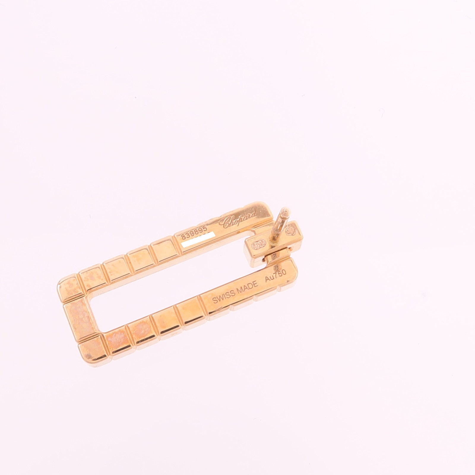 Chopard 【激減優惠】18K玫瑰金/陶瓷Ice Cube Earrings鑽石耳環