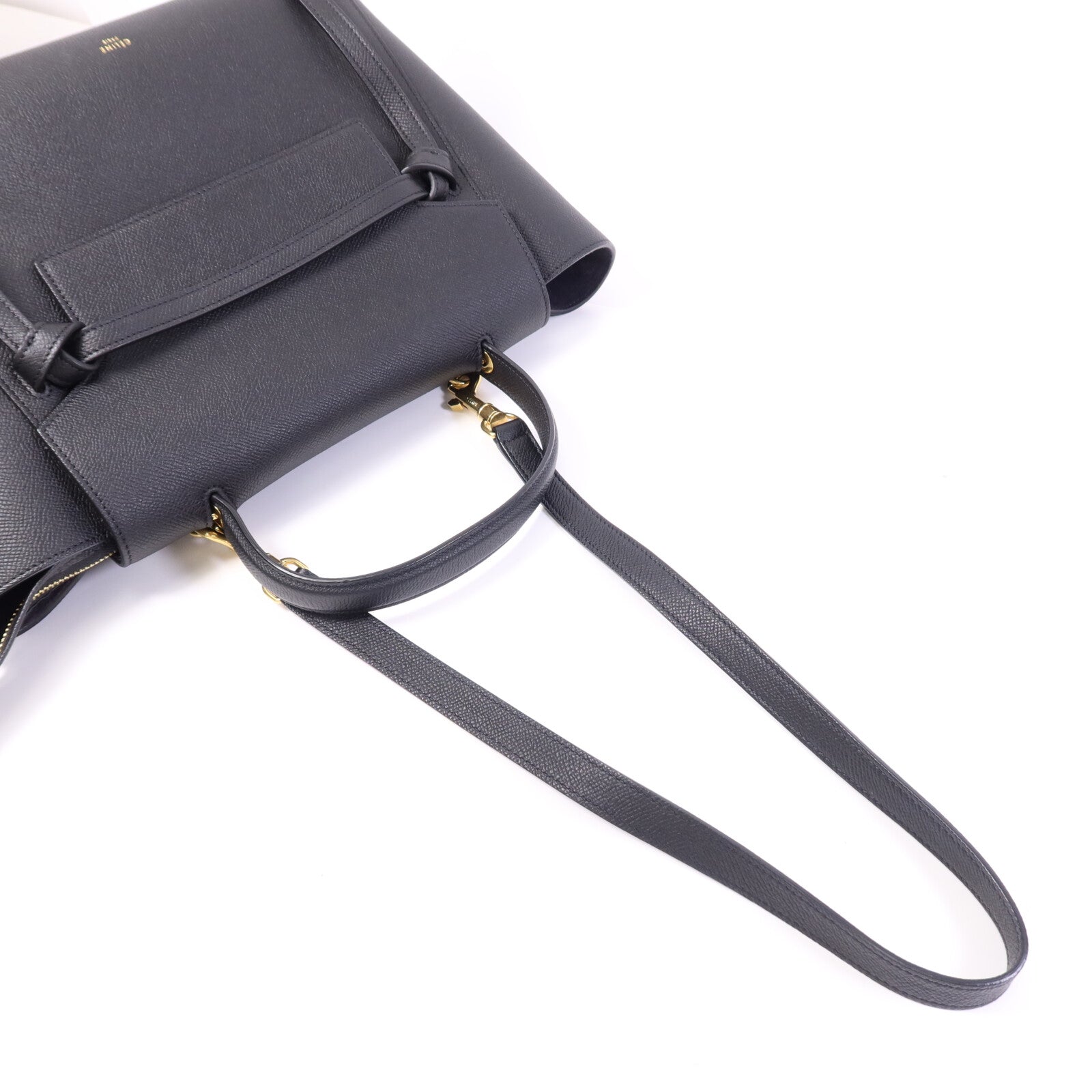 CELINE 牛皮皮革Mini Belt Bag金扣手挽肩背兩用袋