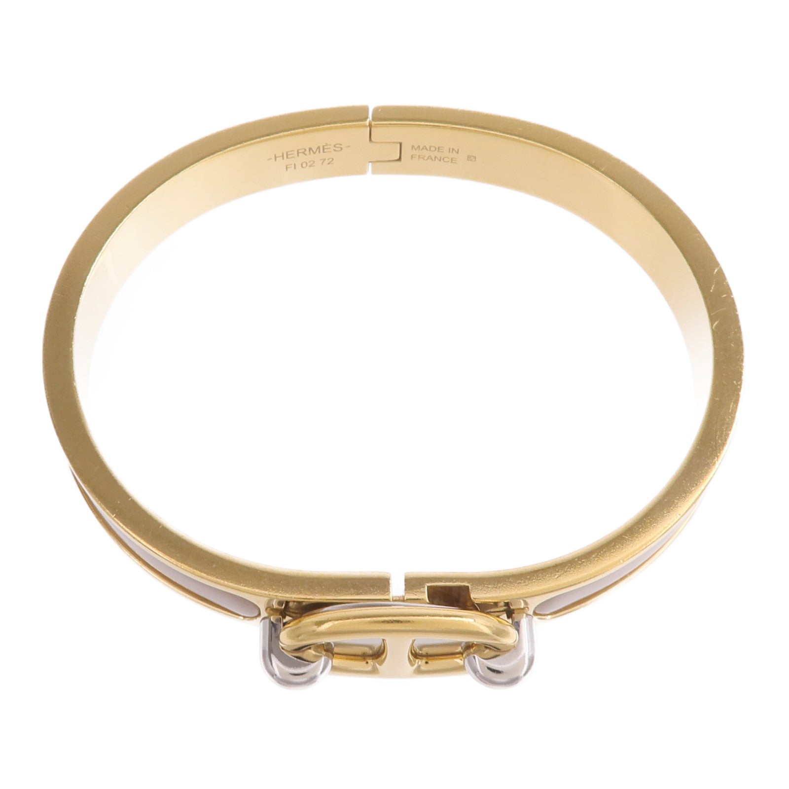 HERMES 金屬/琺瑯Mini Clic Chaine d'Ancre手鐲