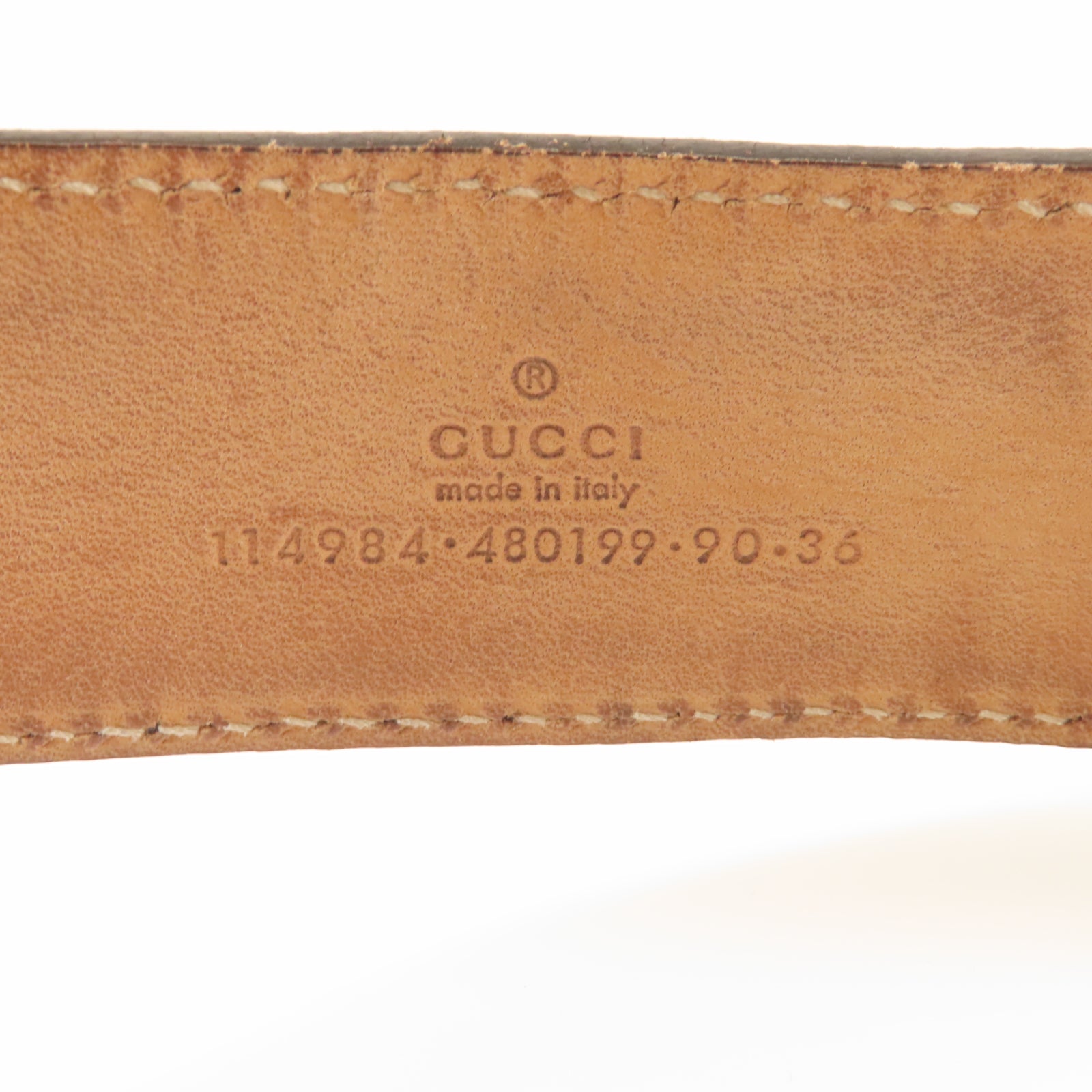 GUCCI PVC Belt銀扣皮帶藍色