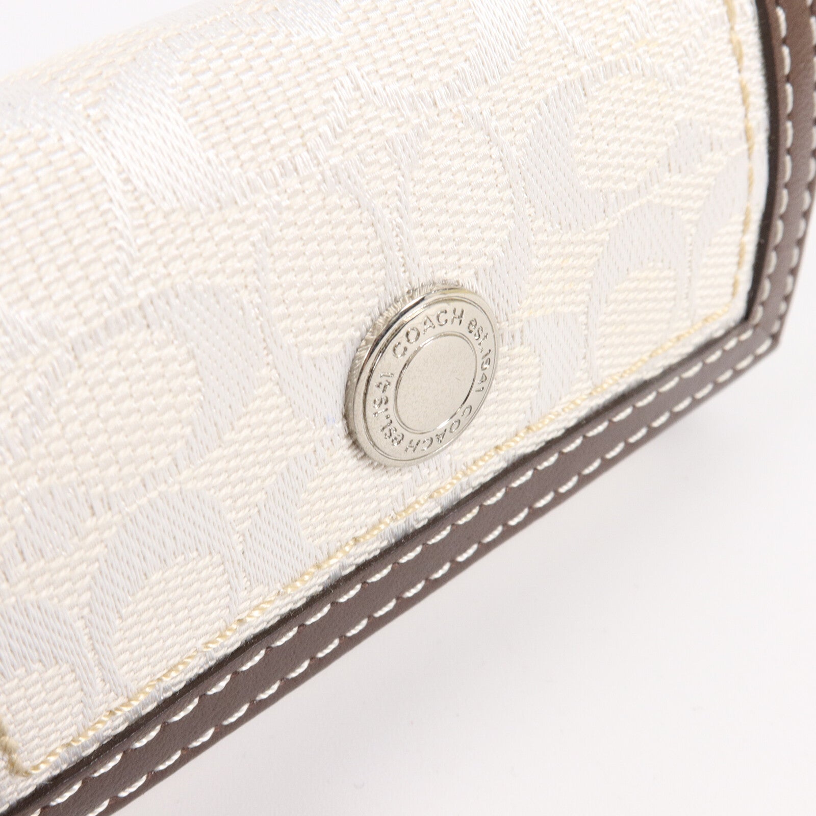 COACH 帆布/牛皮皮革Coin Case零錢包