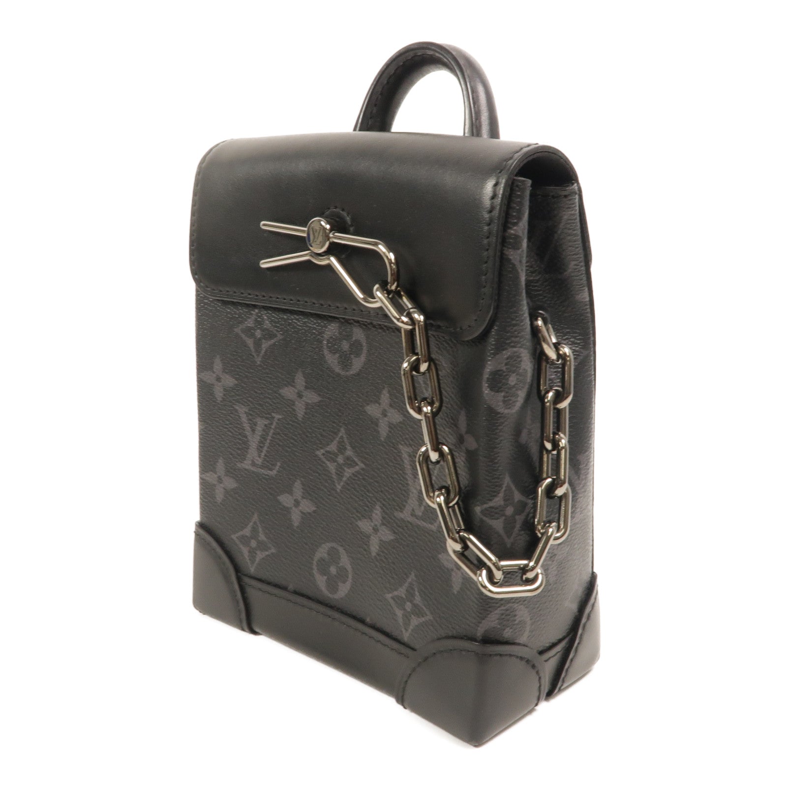 LOUIS VUITTON Monogram Eclipse Nano Steamer手挽肩背兩用袋