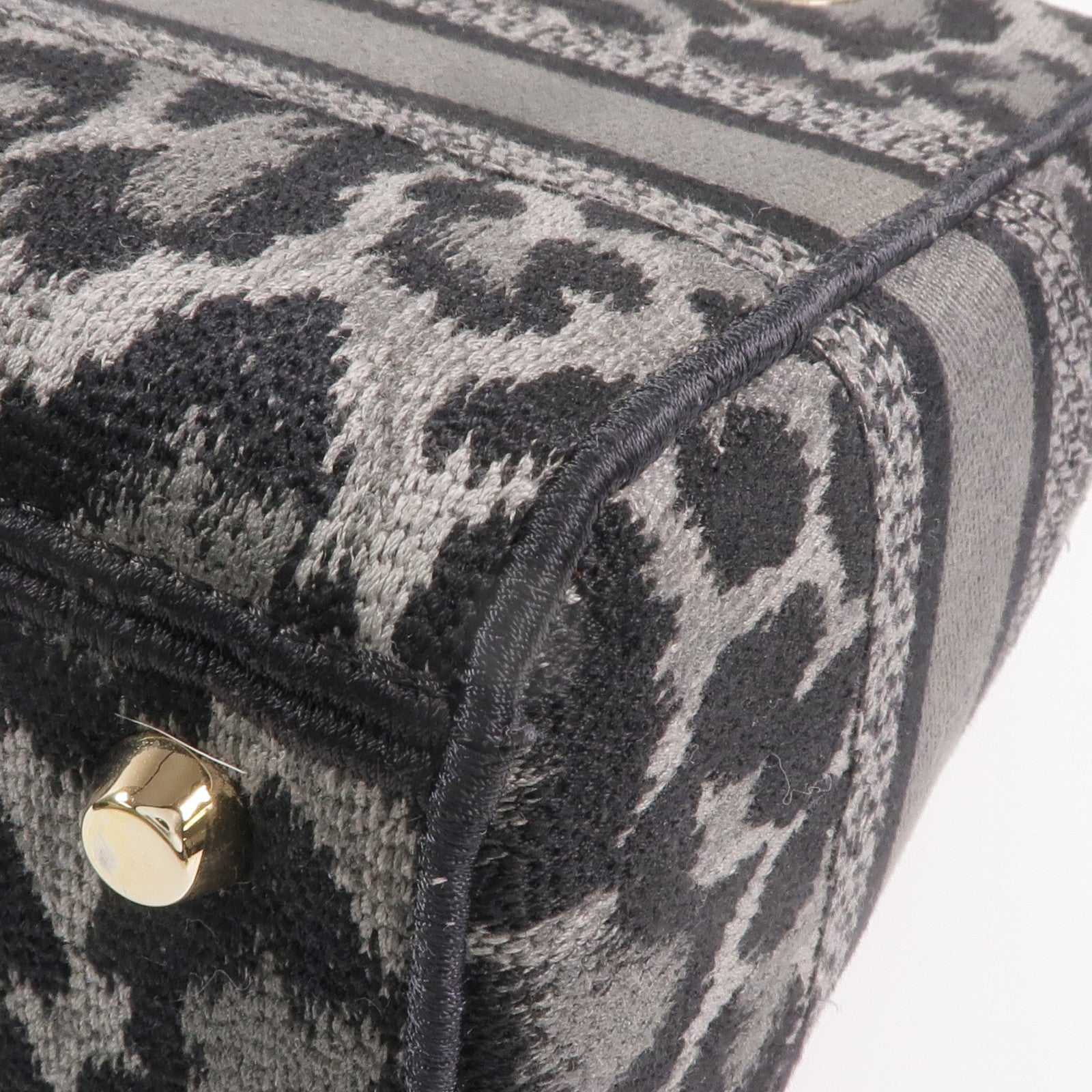 Dior 帆布Lady D-Lite金扣手挽肩背兩用袋