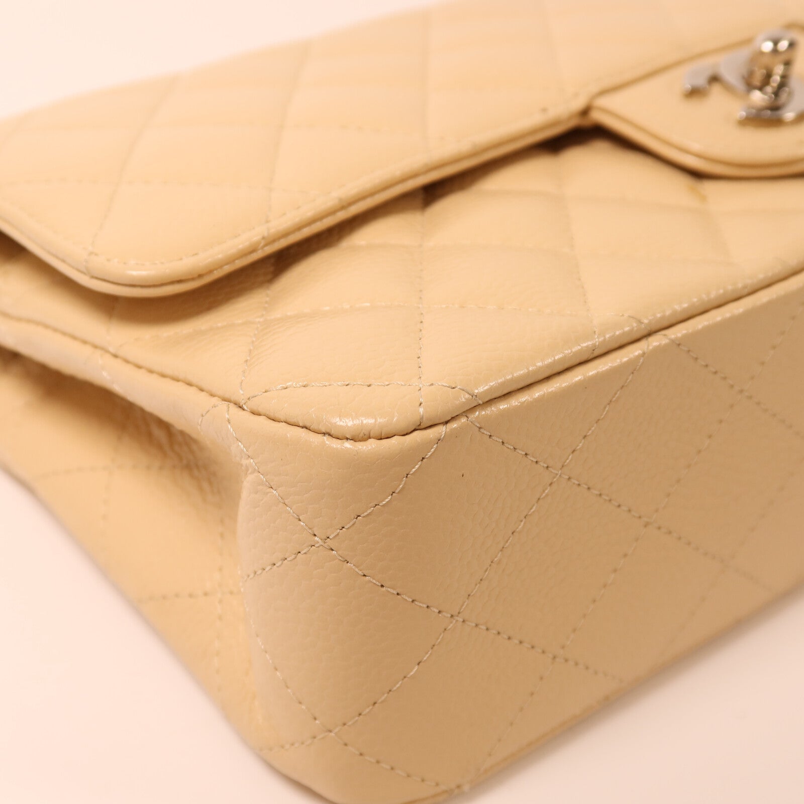 CHANEL 牛皮皮革Classic 25銀扣鏈帶肩背袋