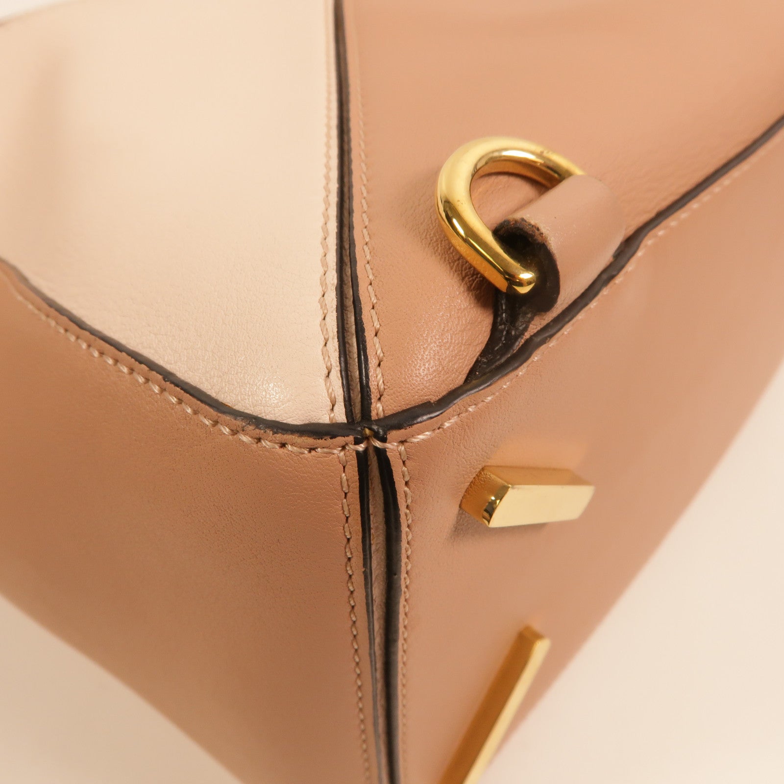 LOEWE 牛皮/麂皮皮革Puzzle Medium手挽肩背兩用袋
