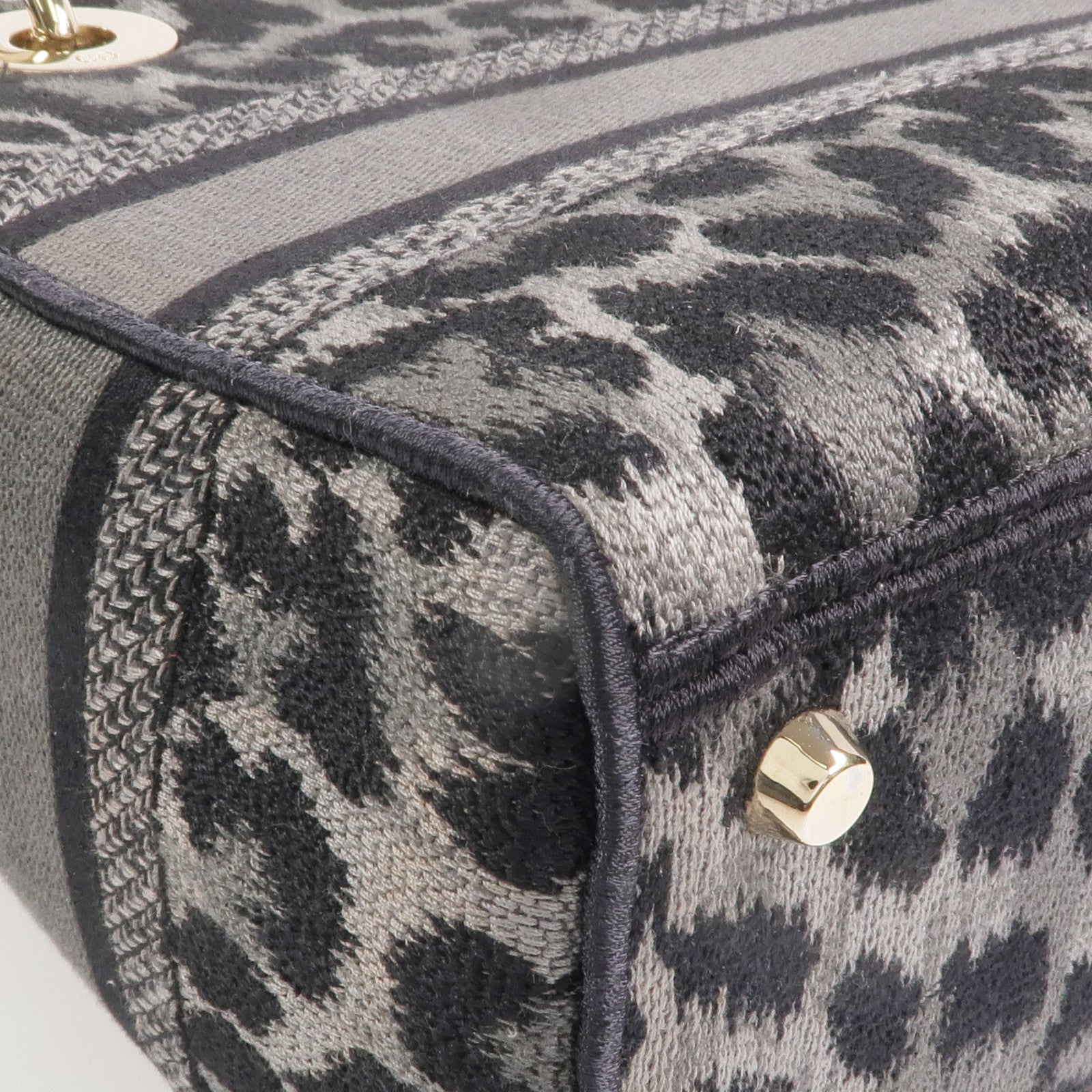 Dior 帆布Lady D-Lite金扣手挽肩背兩用袋