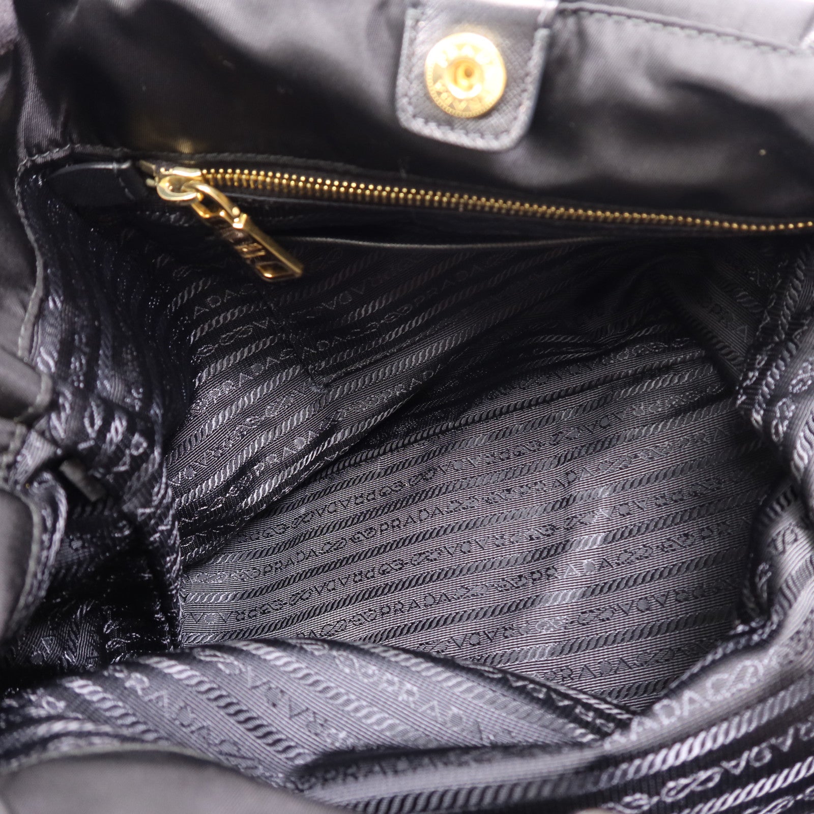 PRADA 尼龍2 Way Shoulder Bag金扣手挽肩背兩用袋