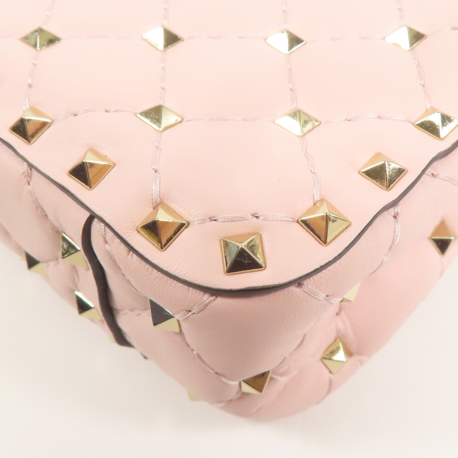 Valentino 皮革Rockstud Spike金扣鏈帶手挽肩背兩用袋
