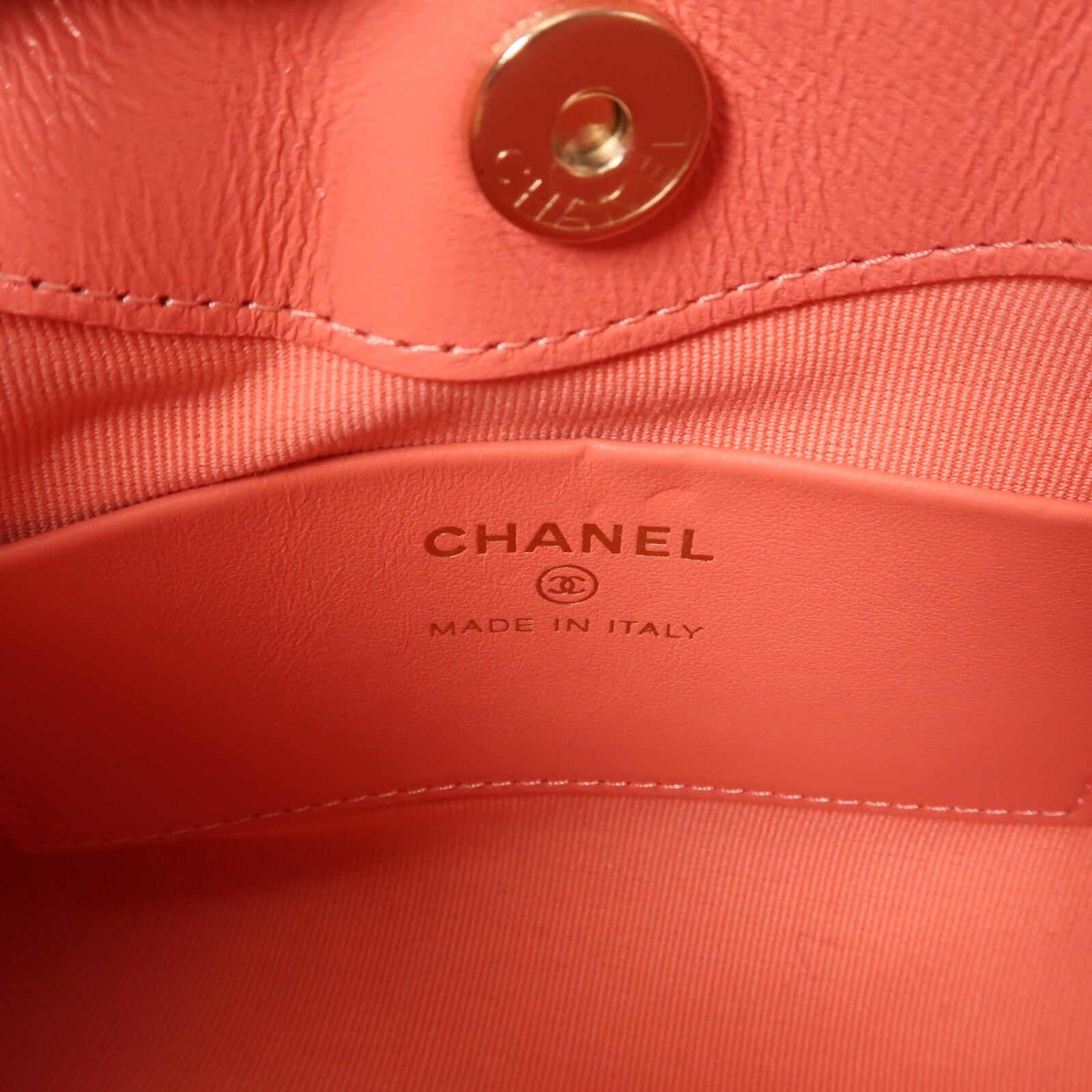 CHANEL 牛皮皮革Nano 31金扣鏈帶手挽肩背兩用袋