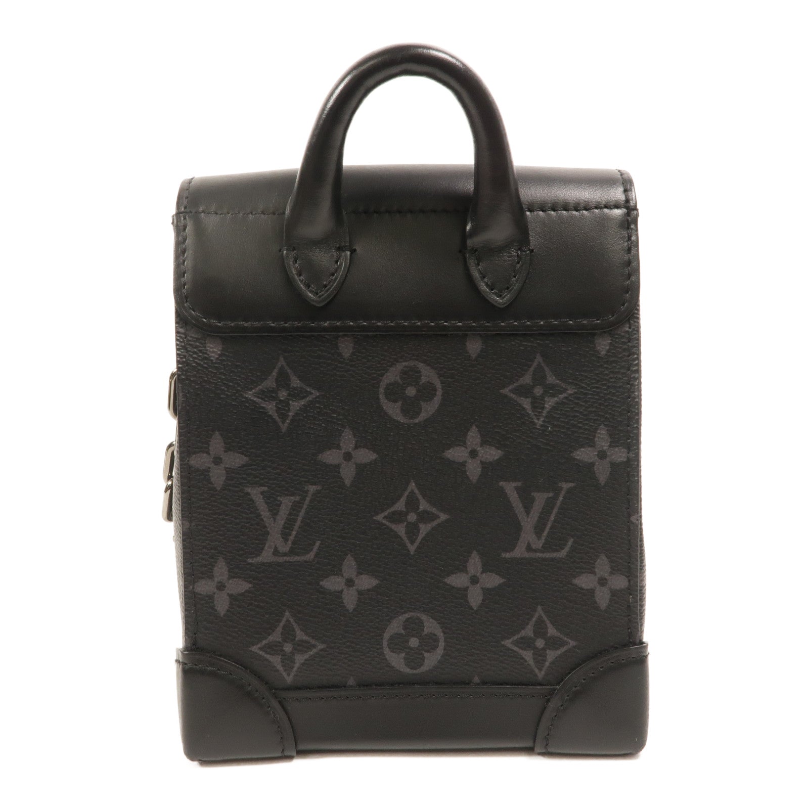 LOUIS VUITTON Monogram Eclipse Nano Steamer手挽肩背兩用袋