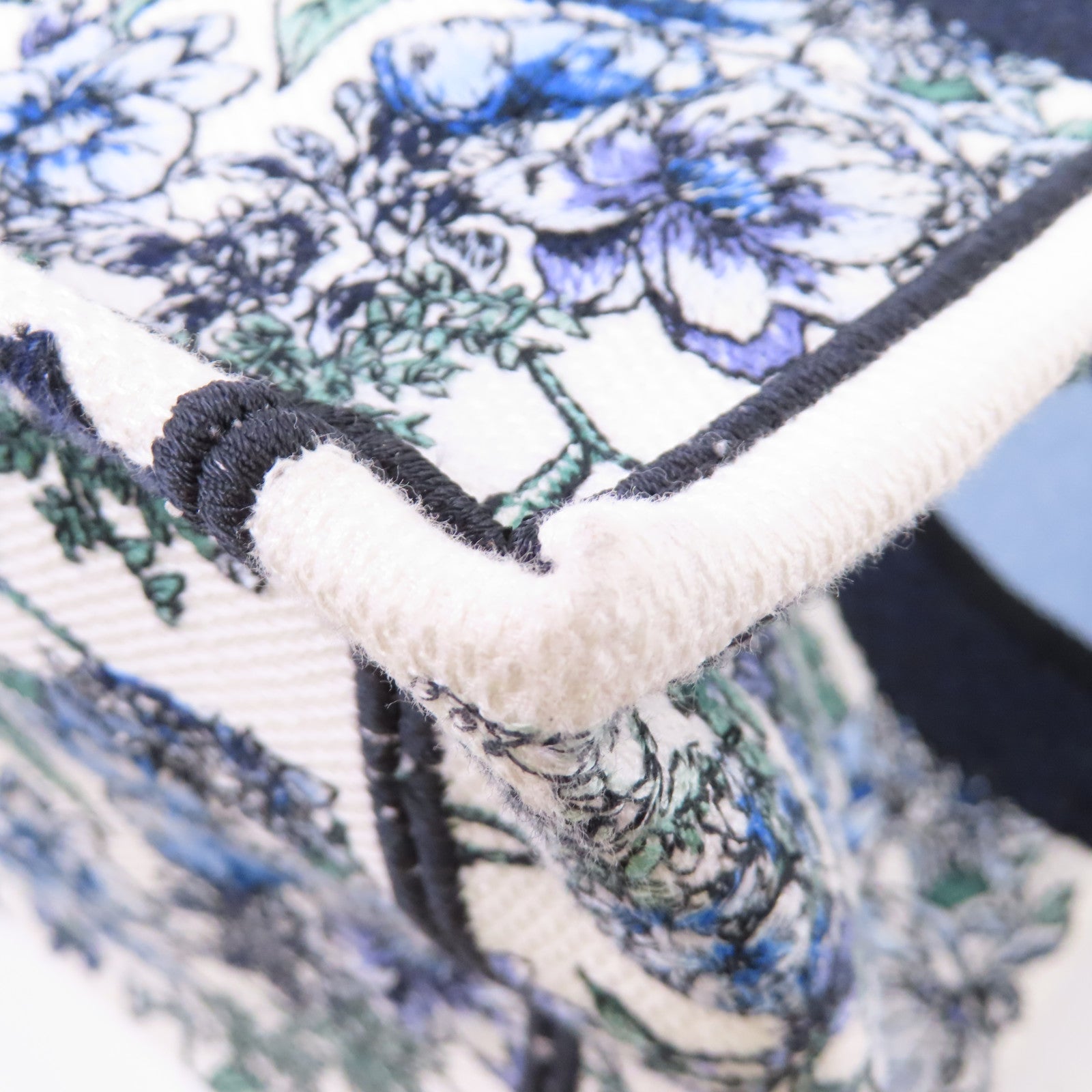 Dior 帆布Medium Dior Book Tote Bag白色/藍色