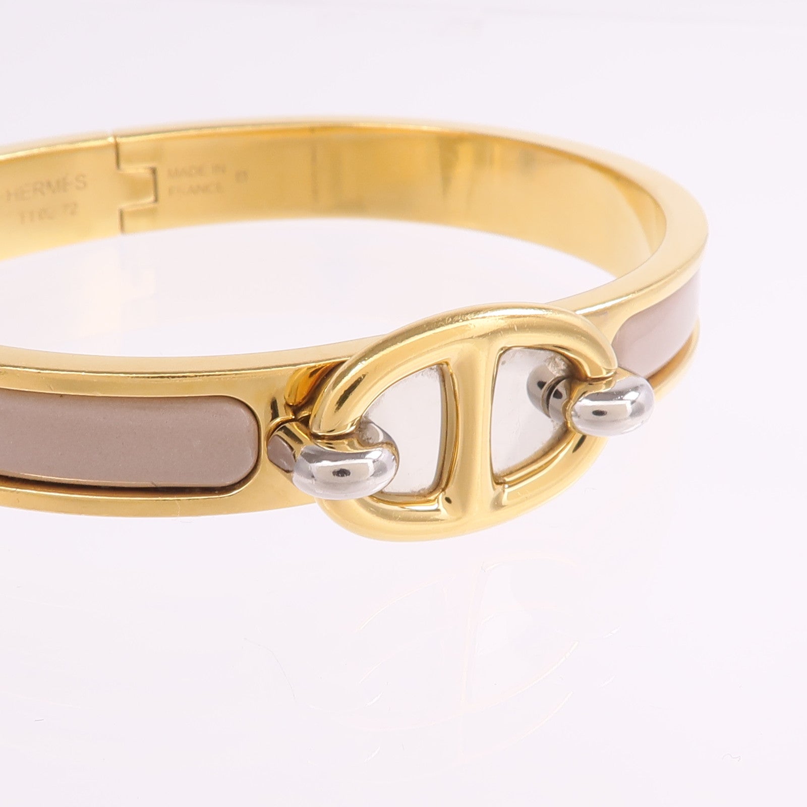 HERMES 金屬/琺瑯Mini Clic Chaine d'Ancre手鐲