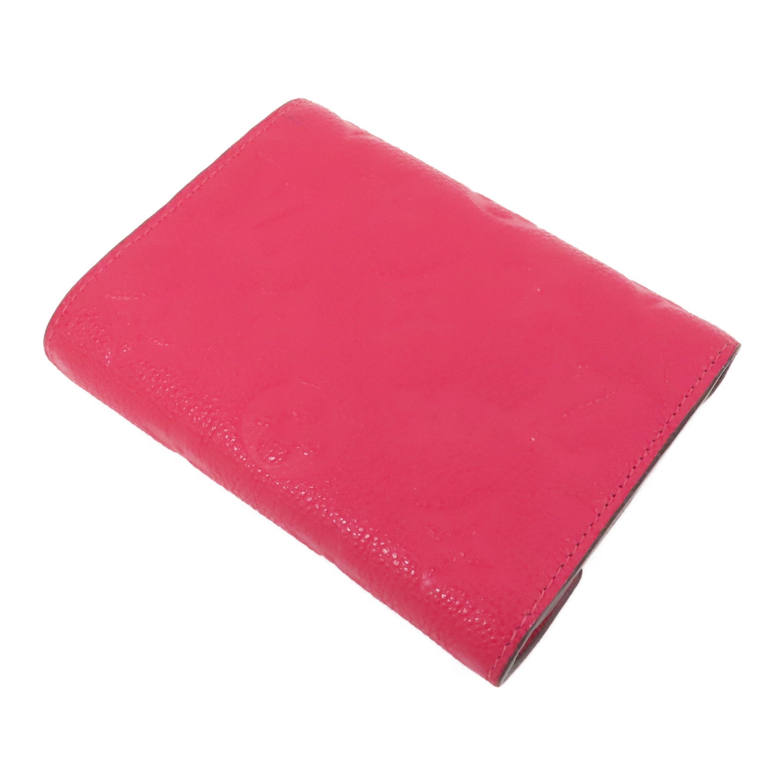 LOUIS VUITTON Monogram Empreinte Victorine Wallet金扣錢包桃紅色