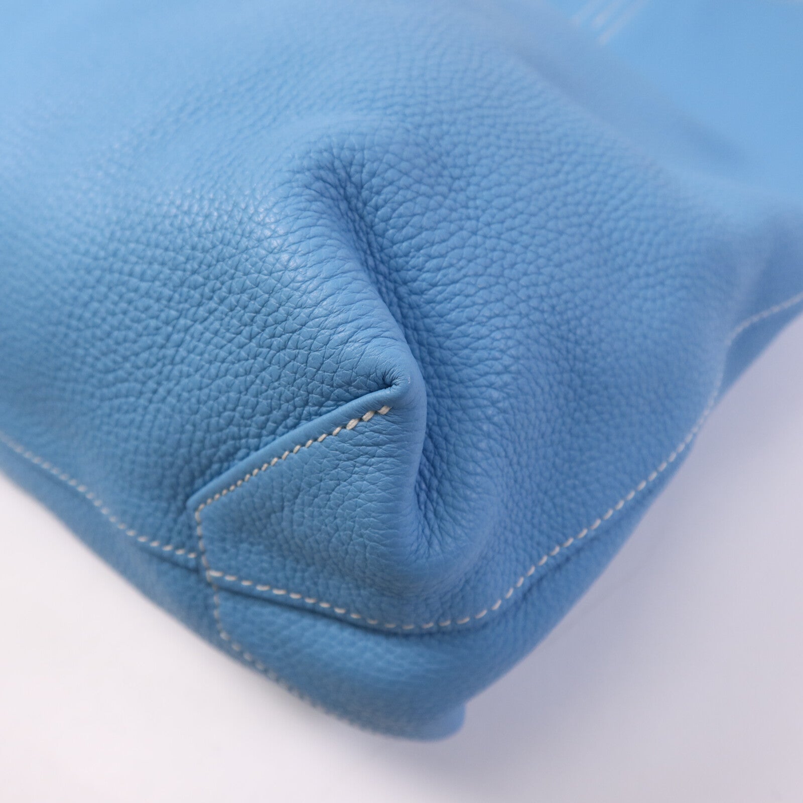 HERMES Clemence皮革Double Sens肩背袋/手挽袋Bleu Du Nord/vert Veronese