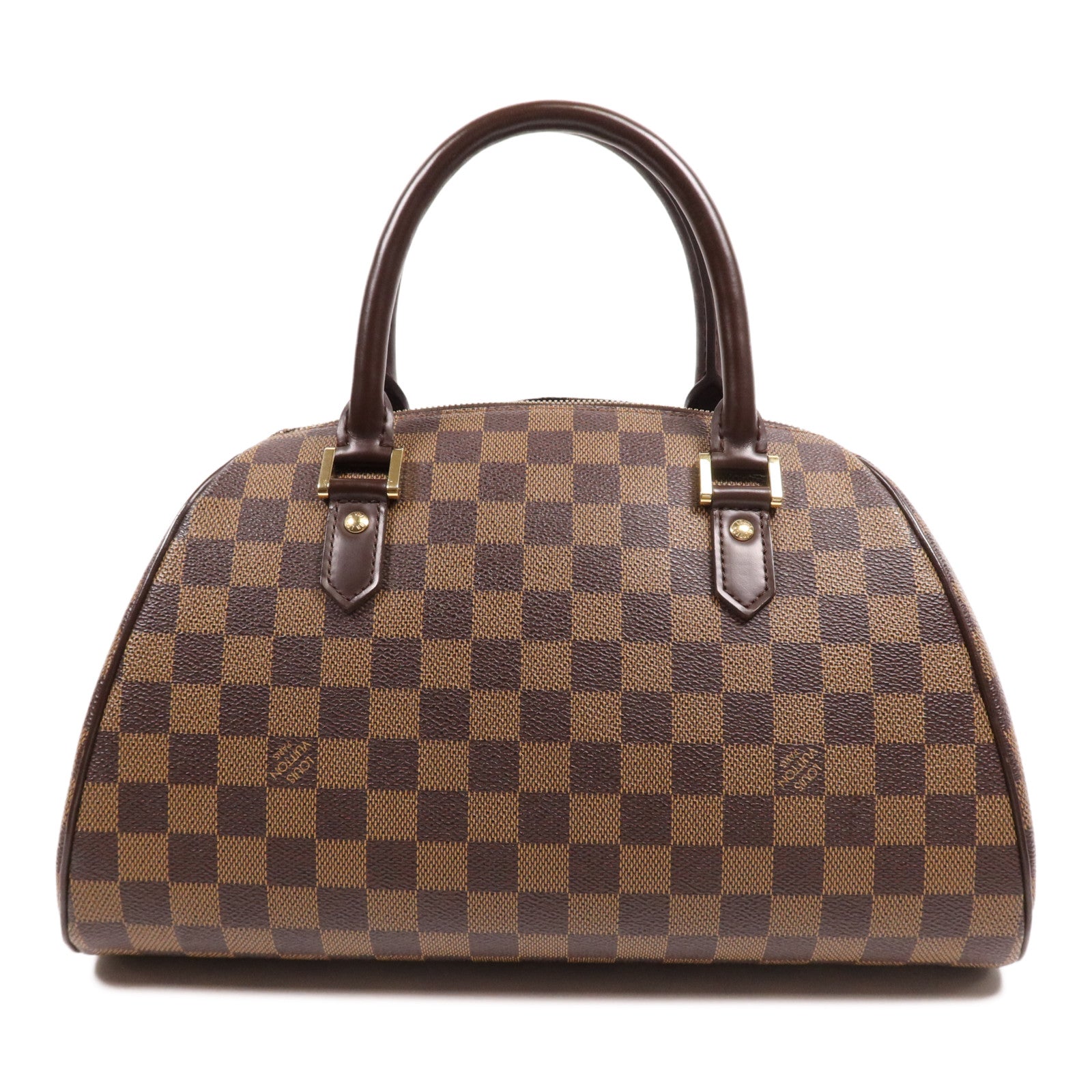 LOUIS VUITTON Damier Ribera MM金扣手挽袋