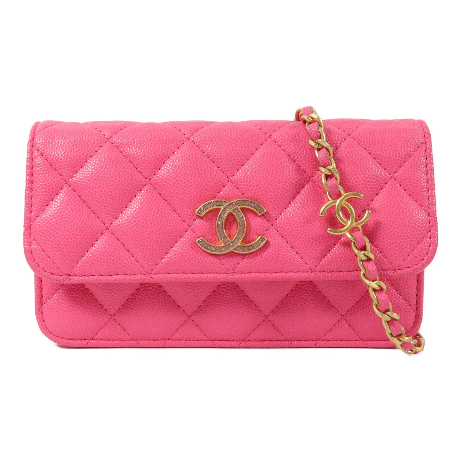CHANEL 牛皮皮革Chain Shoulder鏈帶肩背袋