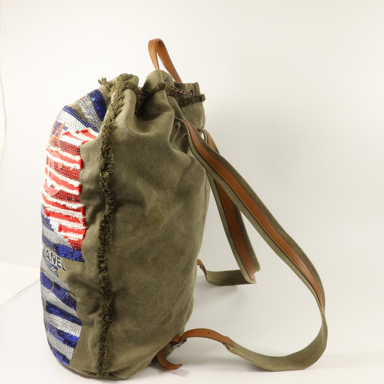 CHANEL 帆布/珠片La Habana Backpack背包