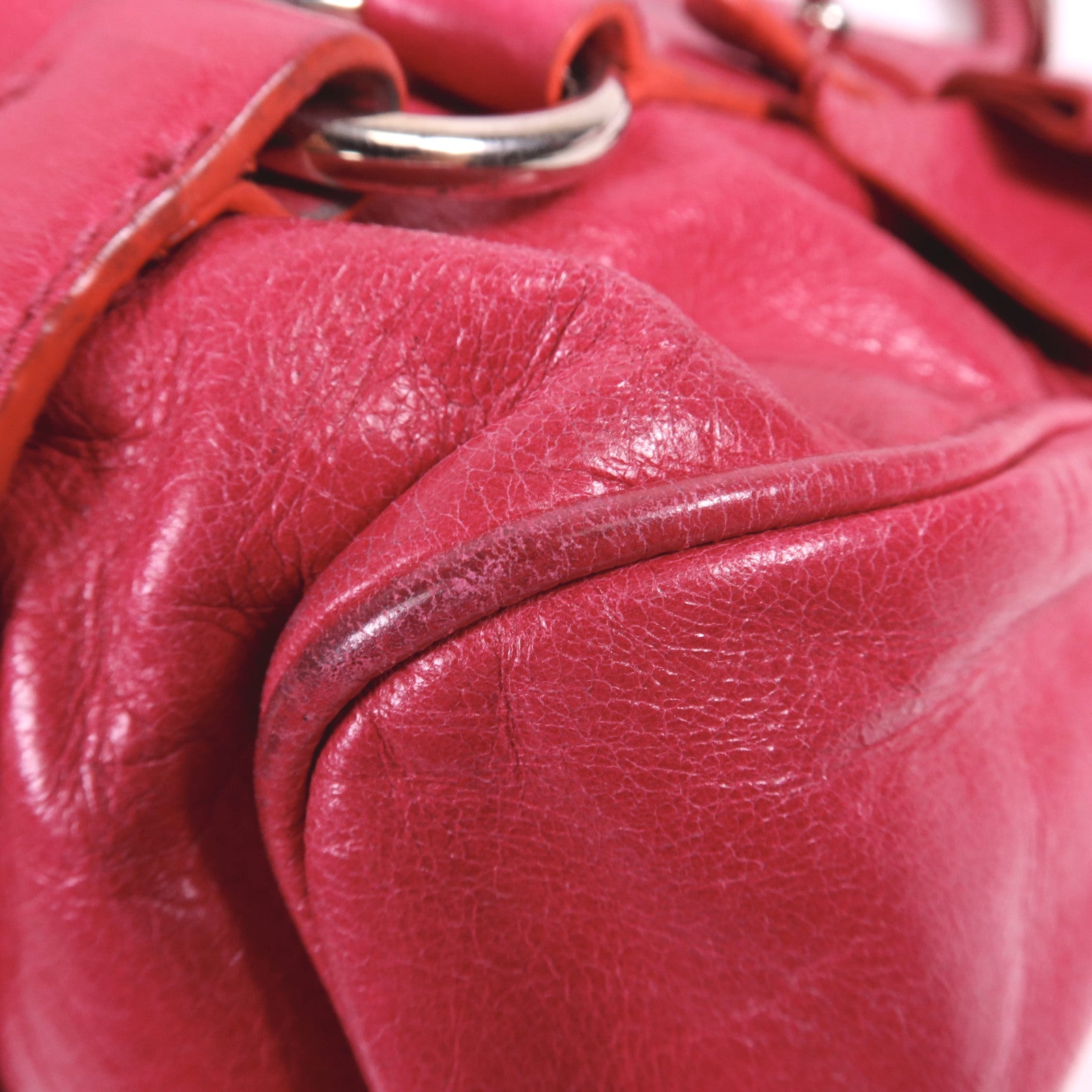 Miu Miu 牛皮皮革2 Way Shoulder銀扣手挽肩背兩用袋