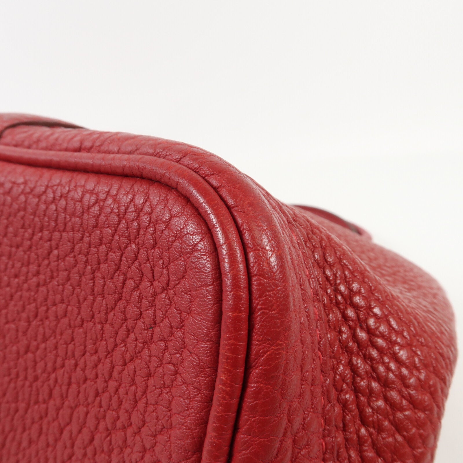 HERMES Negonda皮革Garden Party TPM銀扣手挽袋Bougainvillier