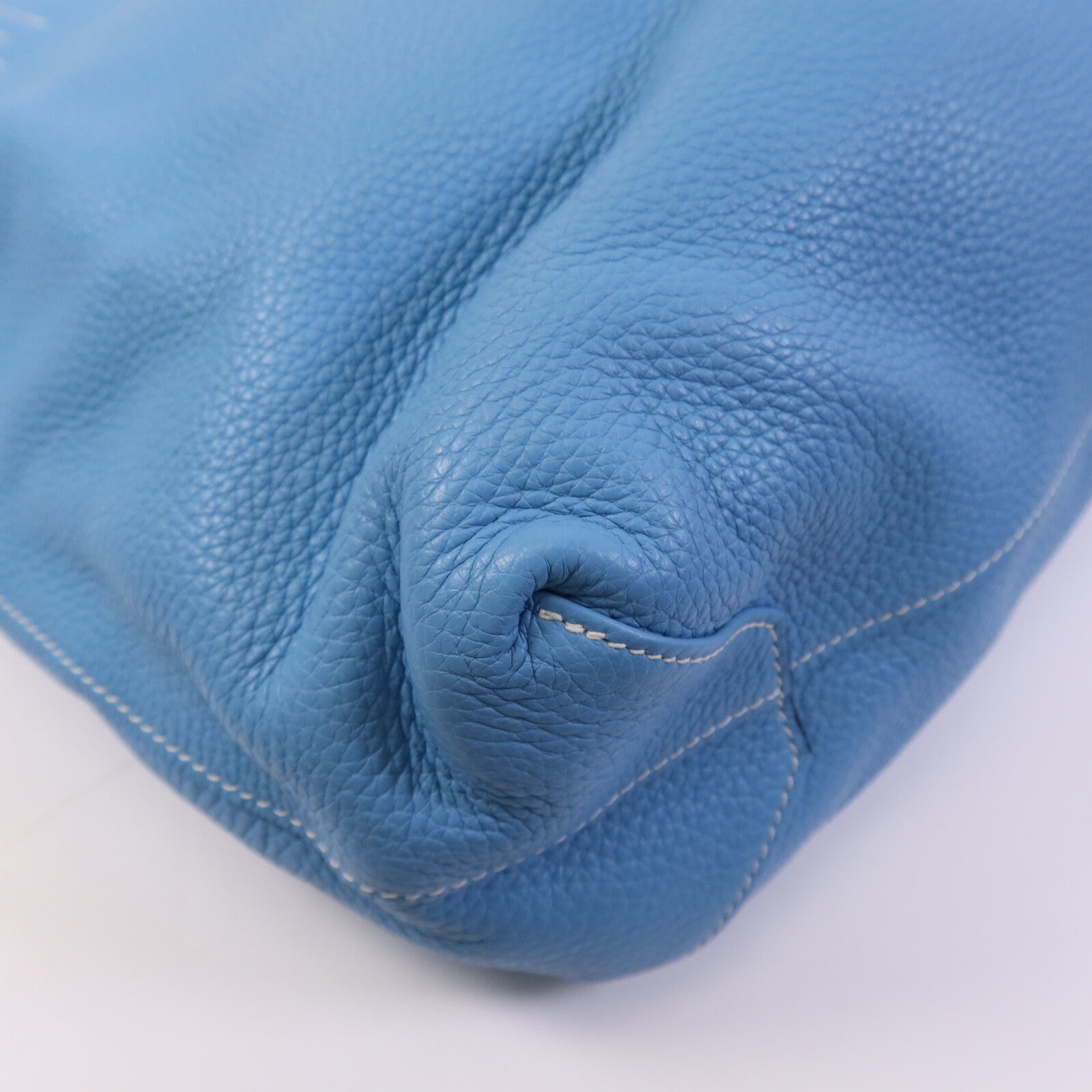 HERMES Clemence皮革Double Sens肩背袋/手挽袋Bleu Du Nord/vert Veronese